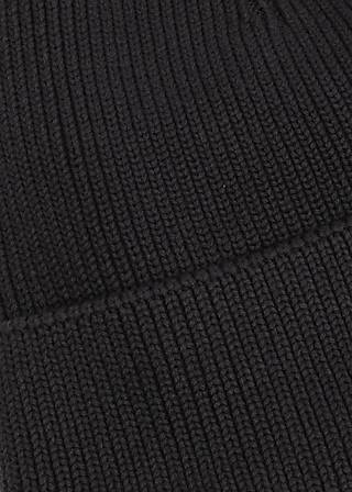 Strickmütze Beanie Queen, infinity black knit, Accessoires, Schwarz