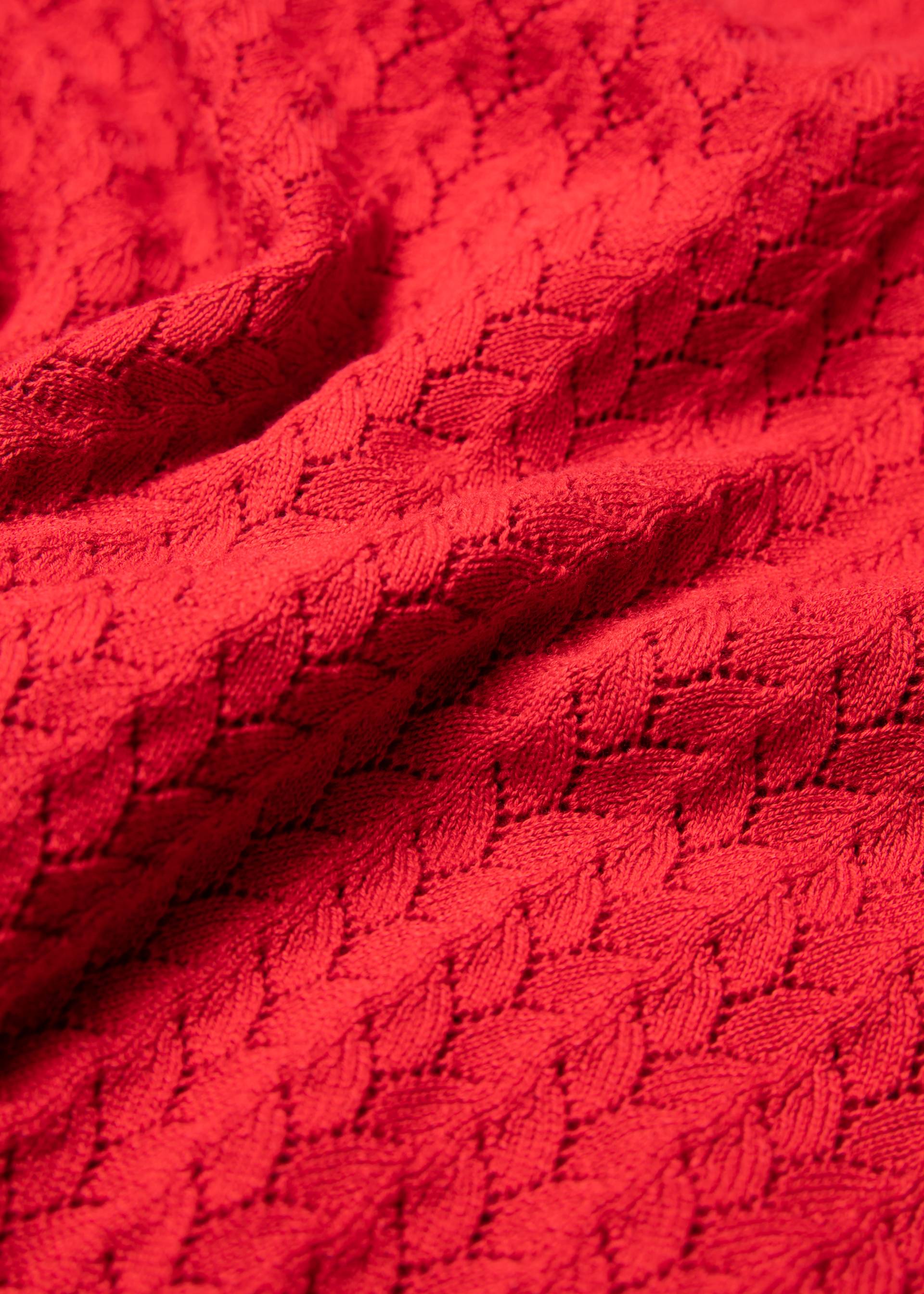 Strickpullover Pretty Preppy Crewneck, red pigtail knit, Strickpullover, Rot