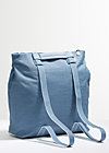 Backpack kötbullar shopper, faded denim, Accessoires, Blue