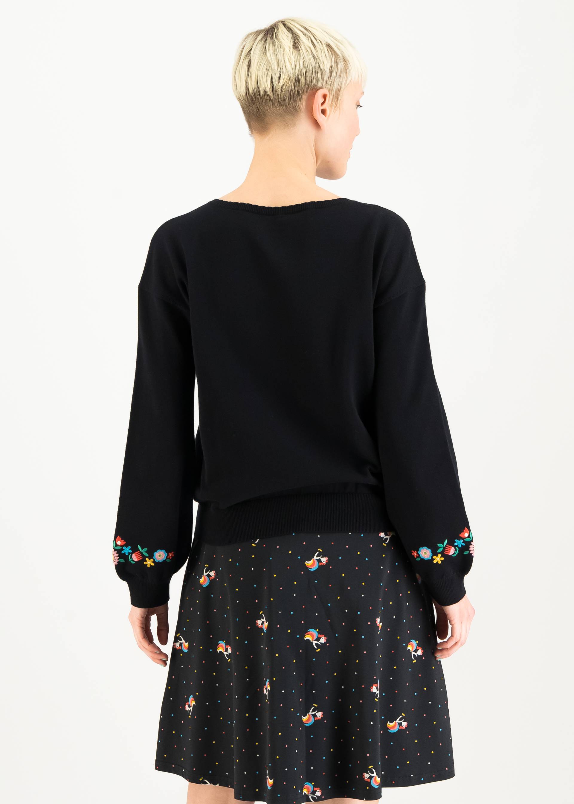 Strickpullover Gestricktes Glück , whimsy black, Strickpullover, Schwarz