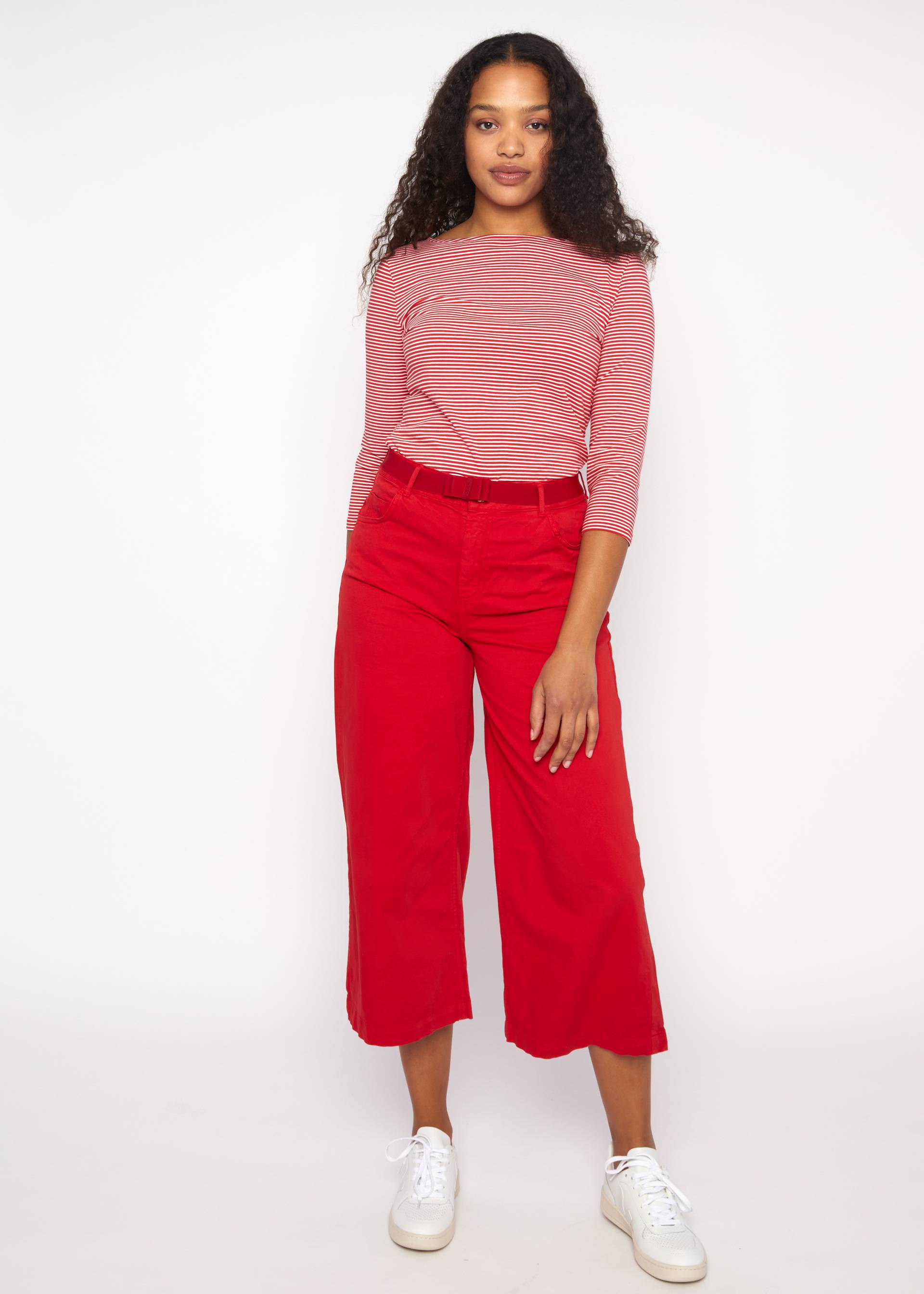 Hose High Waist Culotte, vintage red, Hosen, Rot