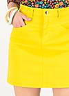 Mini Skirt High Waist Yoke, first sun, Skirts, Yellow