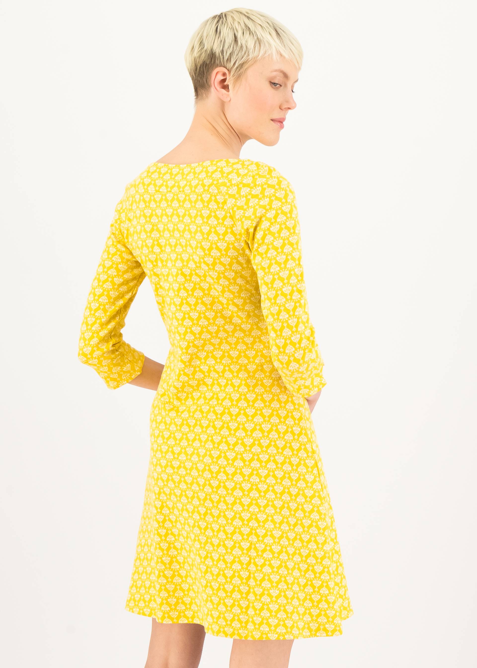 Freizeitkleid Mod a Hula Button, vintage yellow flower tapestry, Kleider, Gelb