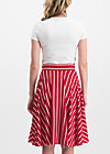logo stripe skirt, date stripe, Skirts, Red