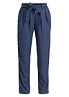 Summer Pants logo woven trousers, morning blue , Trousers, Blue