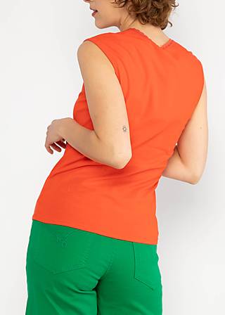 Summer top Let Romance Rule, vermilion red, Tops, Red