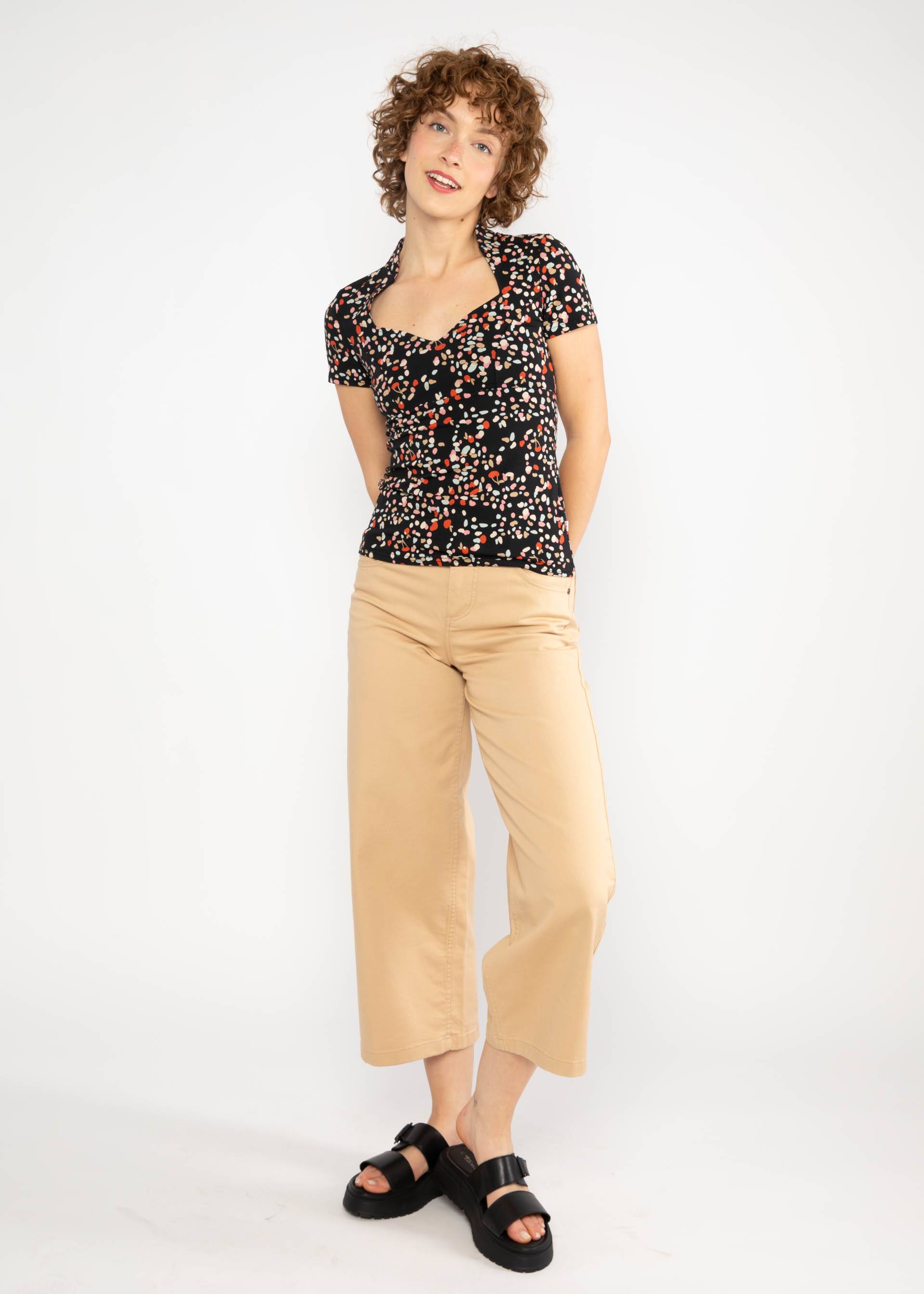 T-Shirt Pow Wow Vau, summer night cutie-pie, Tops, Black