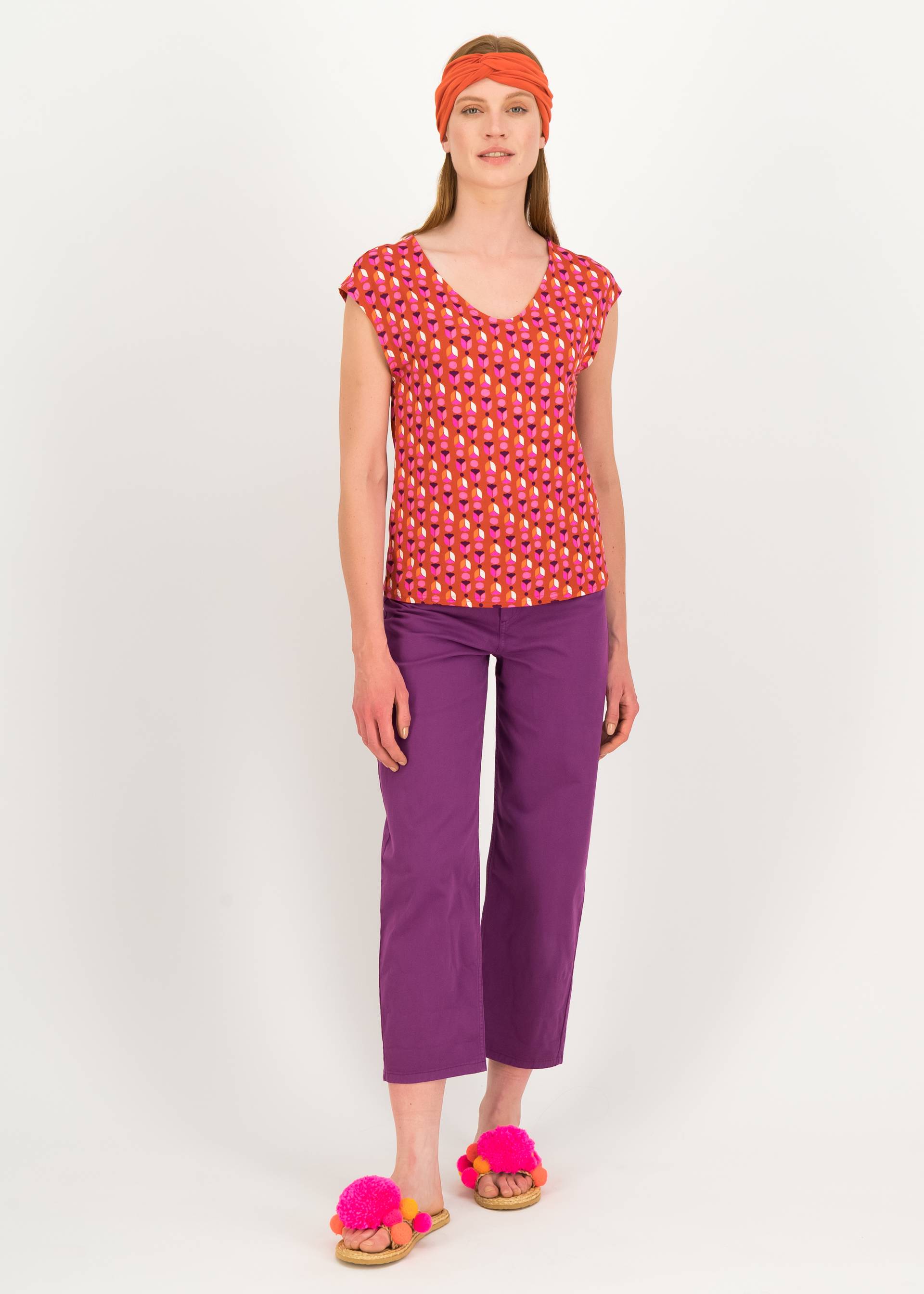 Top Breezy Flowgirl, fluffy desert flower, Shirts, Braun