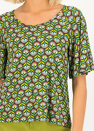 Jersey Top Fly Little Bird, peacock feather, Tops, Green