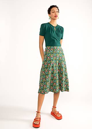 Midi Skirt Love to Love, peacock paradise, Skirts, Green