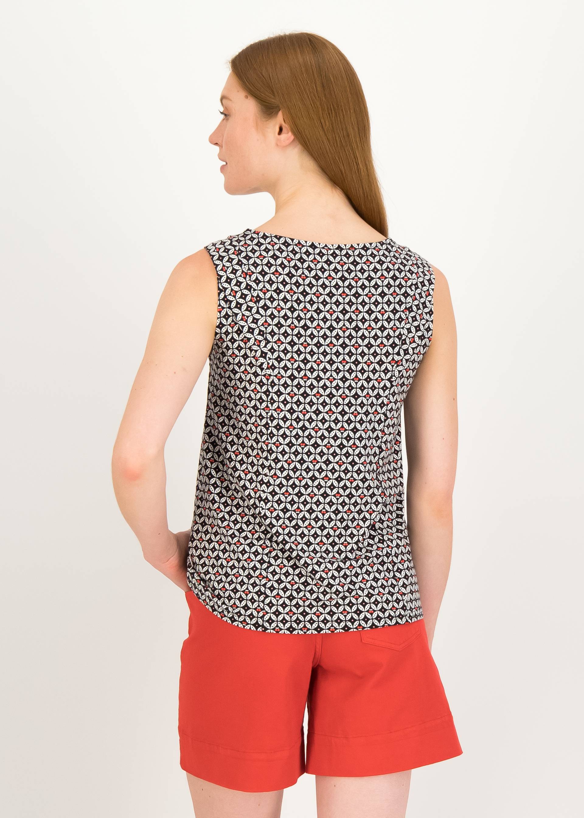 Sleeveless Top Sporty Romance, minimal cherry party, Tops, Black