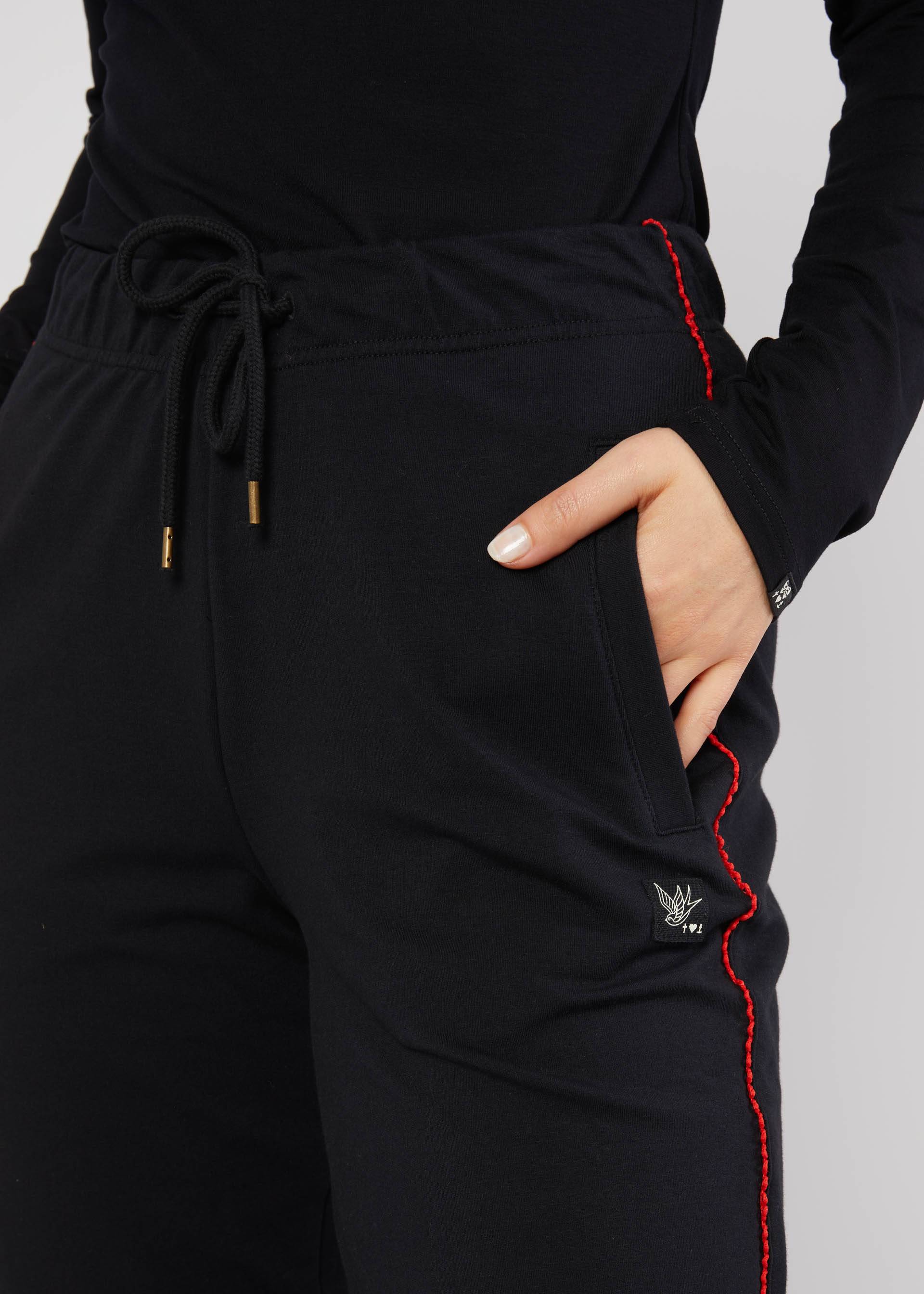 Sweathose Country Roadrunners, legendary rockabilly black, Hosen, Schwarz