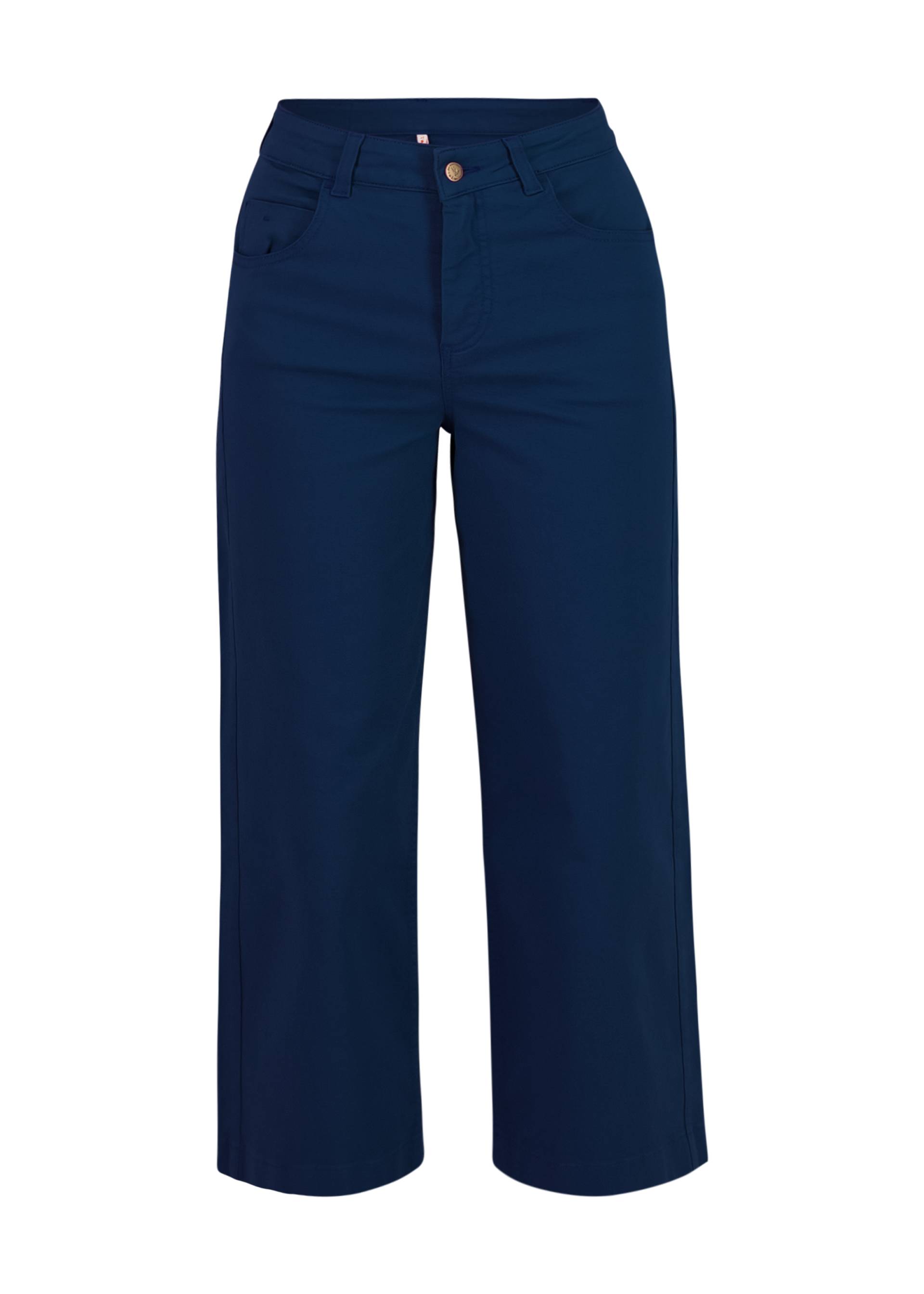 Trousers High Waist Culotte, academic blue, Trousers, Blue