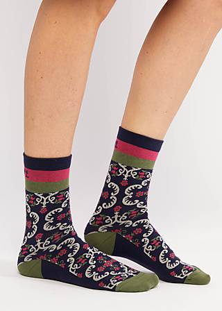 Baumwollsocken Sensational Steps, lovely librarian socks, Socken, Blau