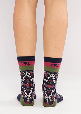 Baumwollsocken Sensational Steps, lovely librarian socks, Socken, Blau
