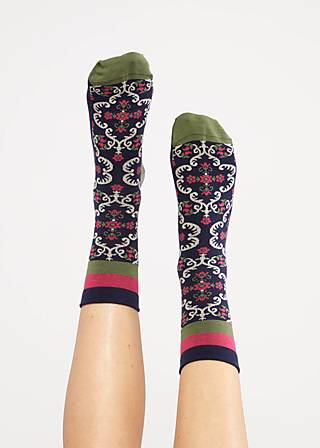 Baumwollsocken Sensational Steps, lovely librarian socks, Socken, Blau