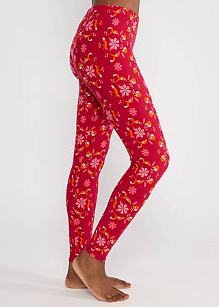Sweatleggings Totally Thermo, flower power fox, Leggings, Rot