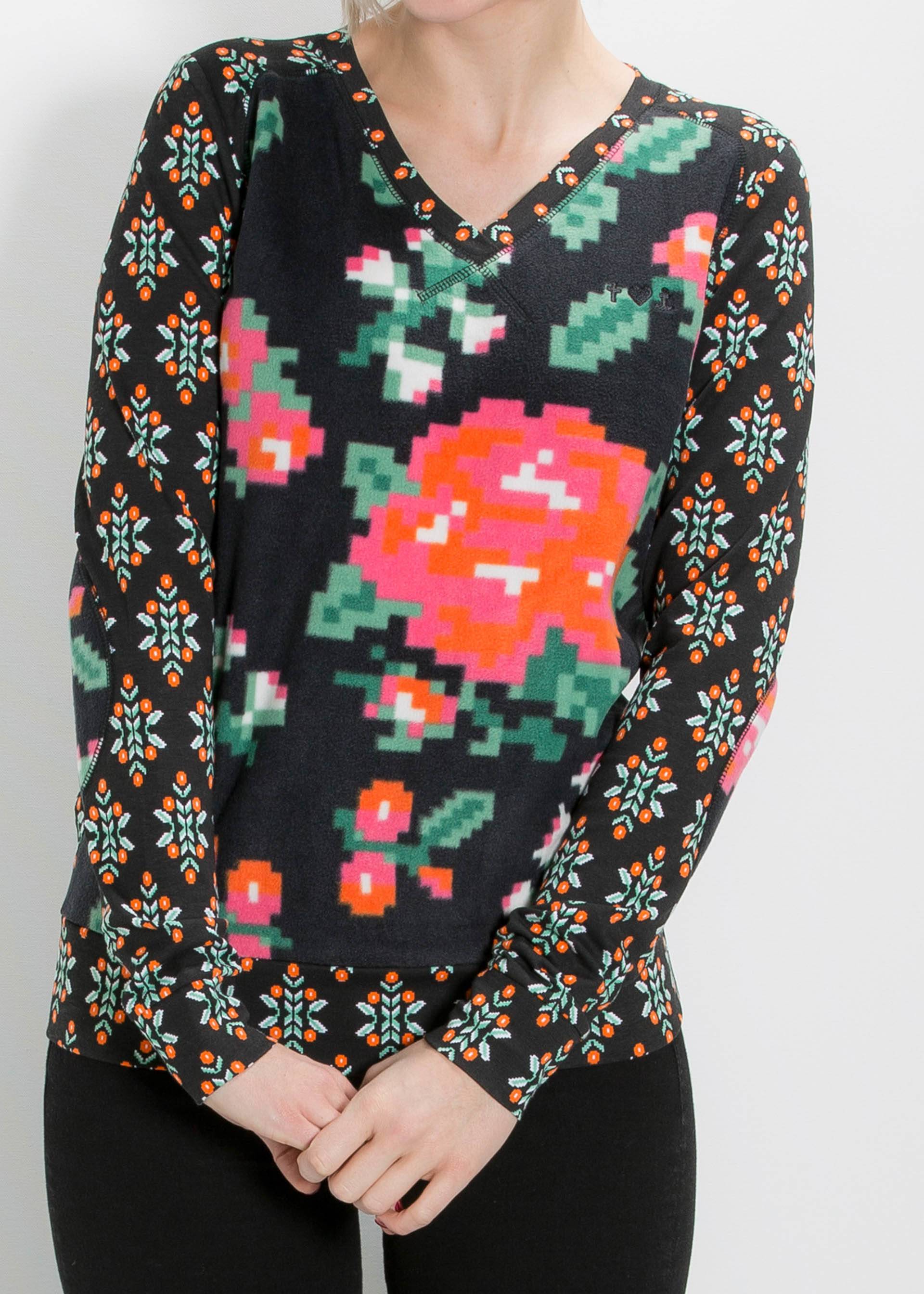 Pullover vertraute raute, wild witer fleece, Sweatshirts & Hoodies, Schwarz