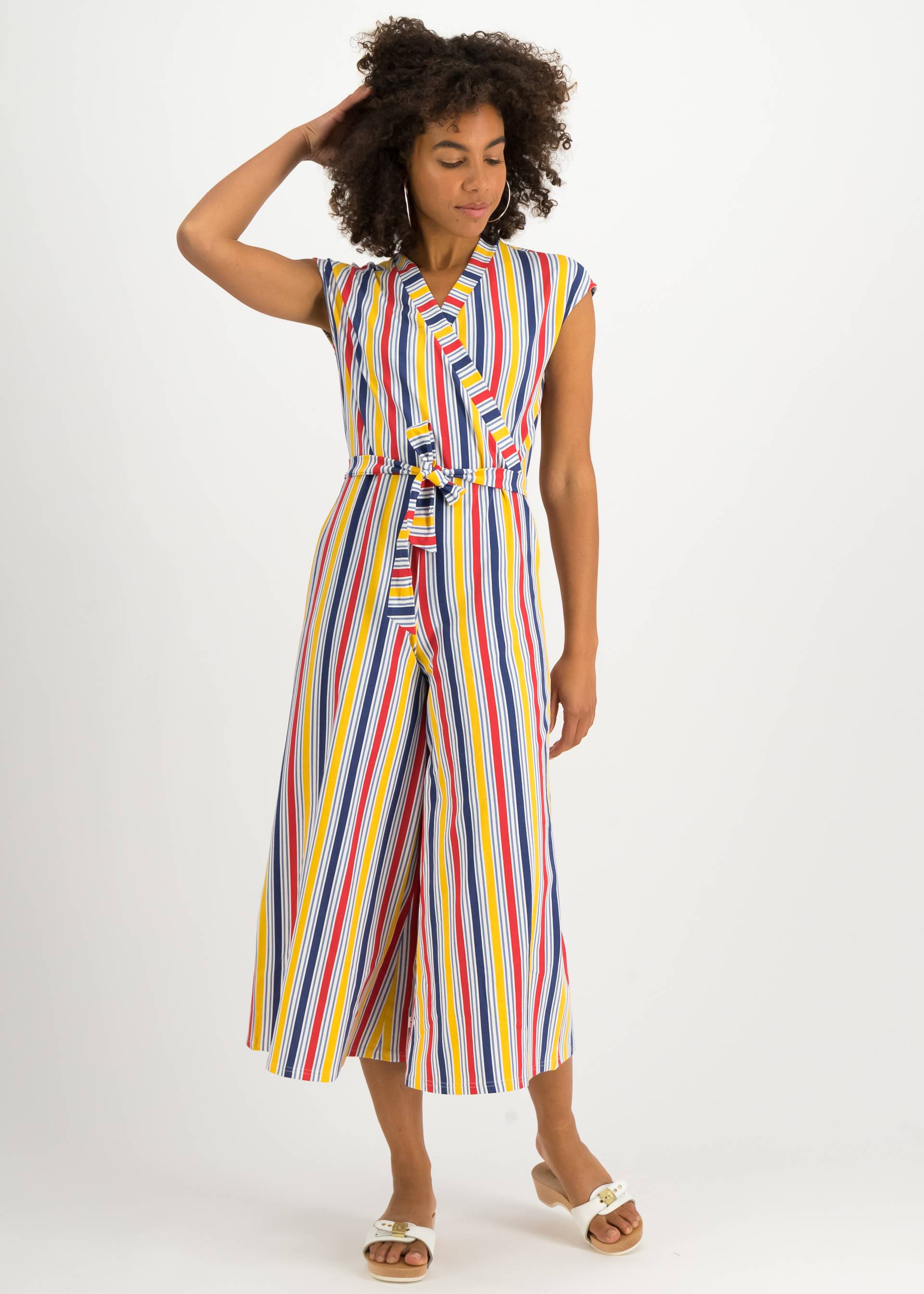 Jumpsuit Hello Fritjes Culotte, strisce colorate, Hosen, Blau