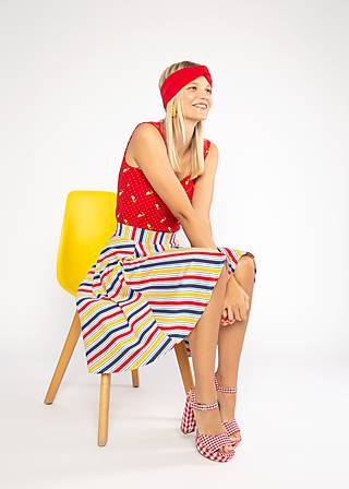 Tellerrock Fullmoon Circle, strisce colorate, R&ouml;cke, Blau