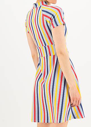 Summer Dress Secret Garden, strisce colorate, Dresses, Blue