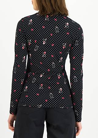 Longsleeve Miraculous Power, white as snow and red as roses, Tops, Black