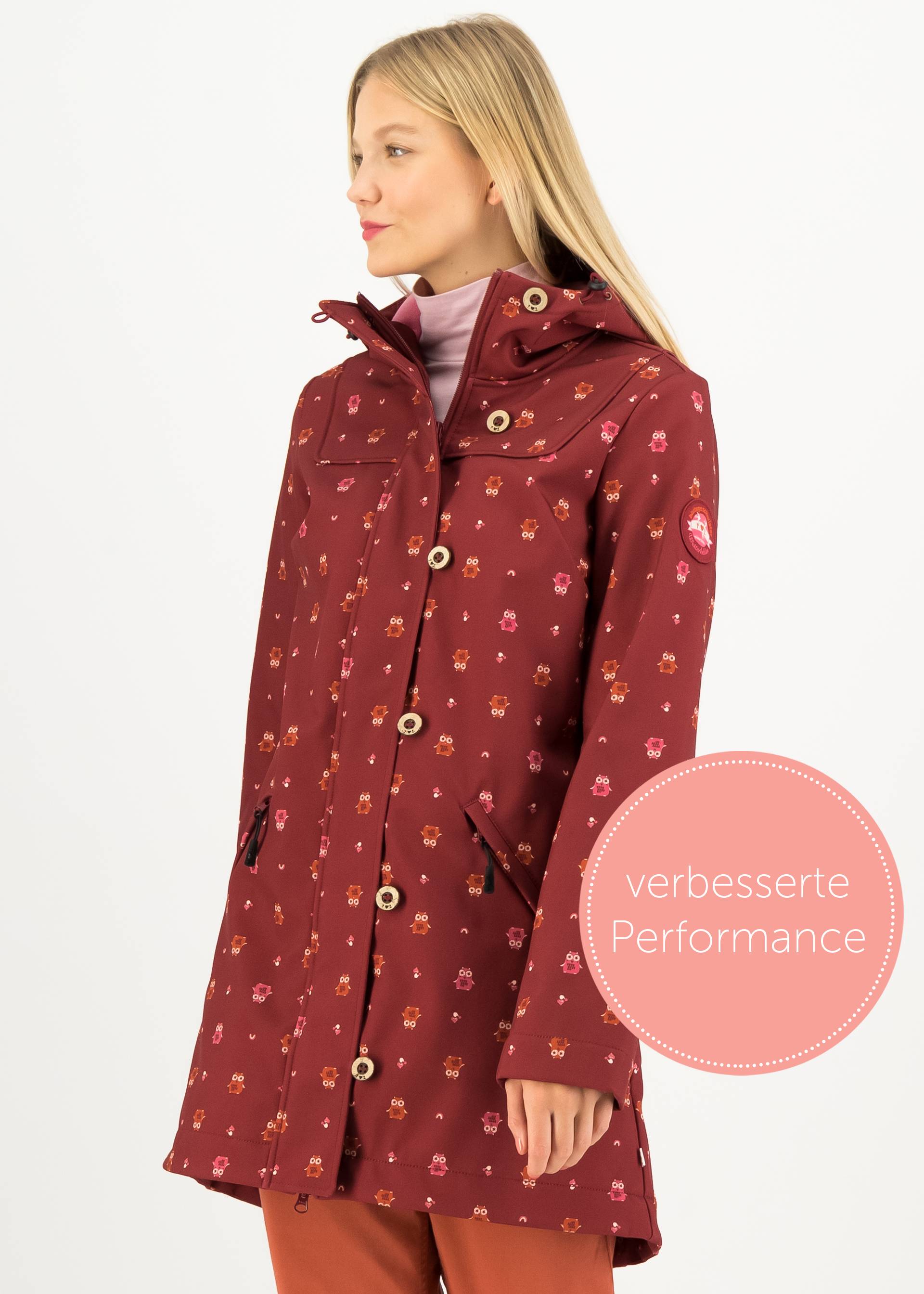 Soft Shell Jacket Wild Weather, owls around me, Jackets & Coats, Brown