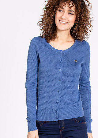 logo knit cardigan, metro blue, Knitted Jumpers & Cardigans, Blue