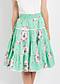 Knee-length Skirt marys picknick pettyskirt, frames of floral, Skirts, Green