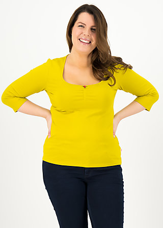 logo 3/4 sleeve shirt, simply yellow, Shirts, Gelb