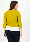 logo roundneck cardigan short, yellow heart anchor , Knitted Jumpers & Cardigans, Yellow