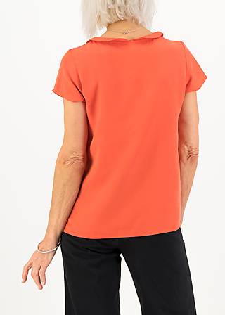 logo woven blouse, dusty red, Shirts, Rot