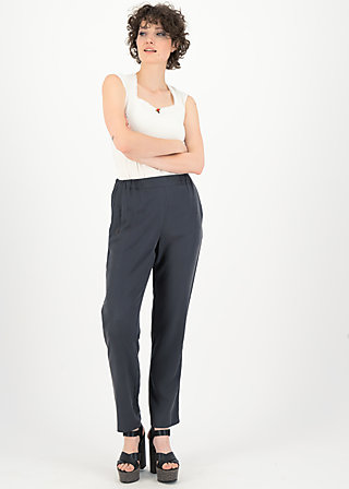 logo woven trousers, casual anthracite, Trousers, Black