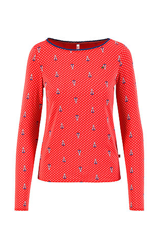 Longsleeve madel ahoi, red tippi dots, Shirts, Rot