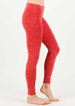 who let the fox out, red tippi dots, Leggings, Red