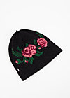 Knitted Hat rosewood, midnight roses, Accessoires, Black