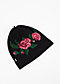 Knitted Hat rosewood, midnight roses, Accessoires, Black