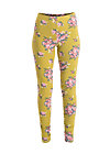 Thermo leggings walking on flowers, flower for women, Leggings, Yellow