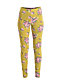 Thermo leggings walking on flowers, flower for women, Leggings, Yellow