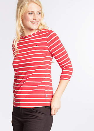 logo stripe 3/4 sleeve, summer red stripes, Shirts, Red