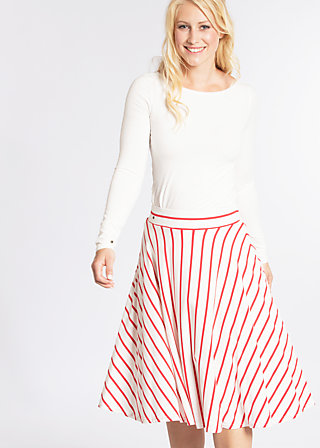 logo stripe circle skirt, summer breeze stripes, Röcke, Weiß