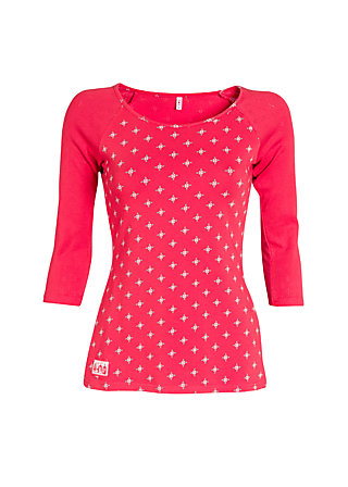 3/4 Sleeved Top lönneberga, kiss the kung, Tops, Red