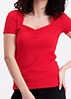 romantic mood tee, cherry red, Shirts, Red