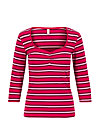 Top breton heart, morning glory stripes, Shirts, Red