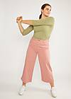 logo high waist culotte, old rose, Trousers, Pink