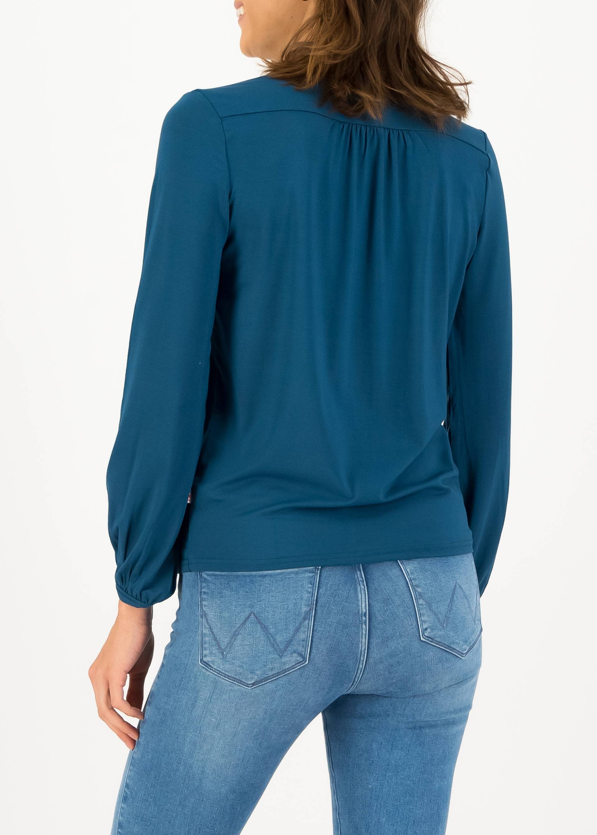Bluse logo romance blouse, harbor blue, Blusen & Tuniken, T&uuml;rkis