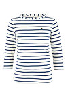 logo stripe 3/4 sleeve shirt, stripe of paris, Shirts, White