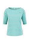 Shirt logo stripe halfsleeve, stripe of aqua, Shirts, Türkis
