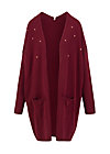 Long Cardigan rosebud, romantic rumba red, Knitted Jumpers & Cardigans, Red