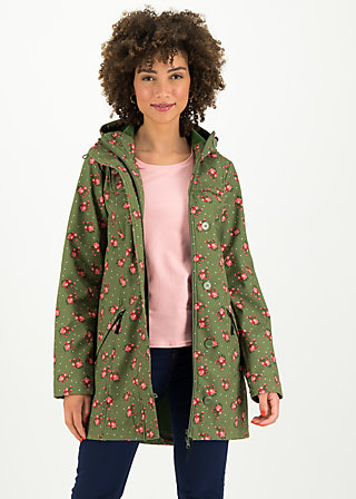 Soft Shell Jacket wild weather long anorak, forrest feeling, Jackets & Coats, Green